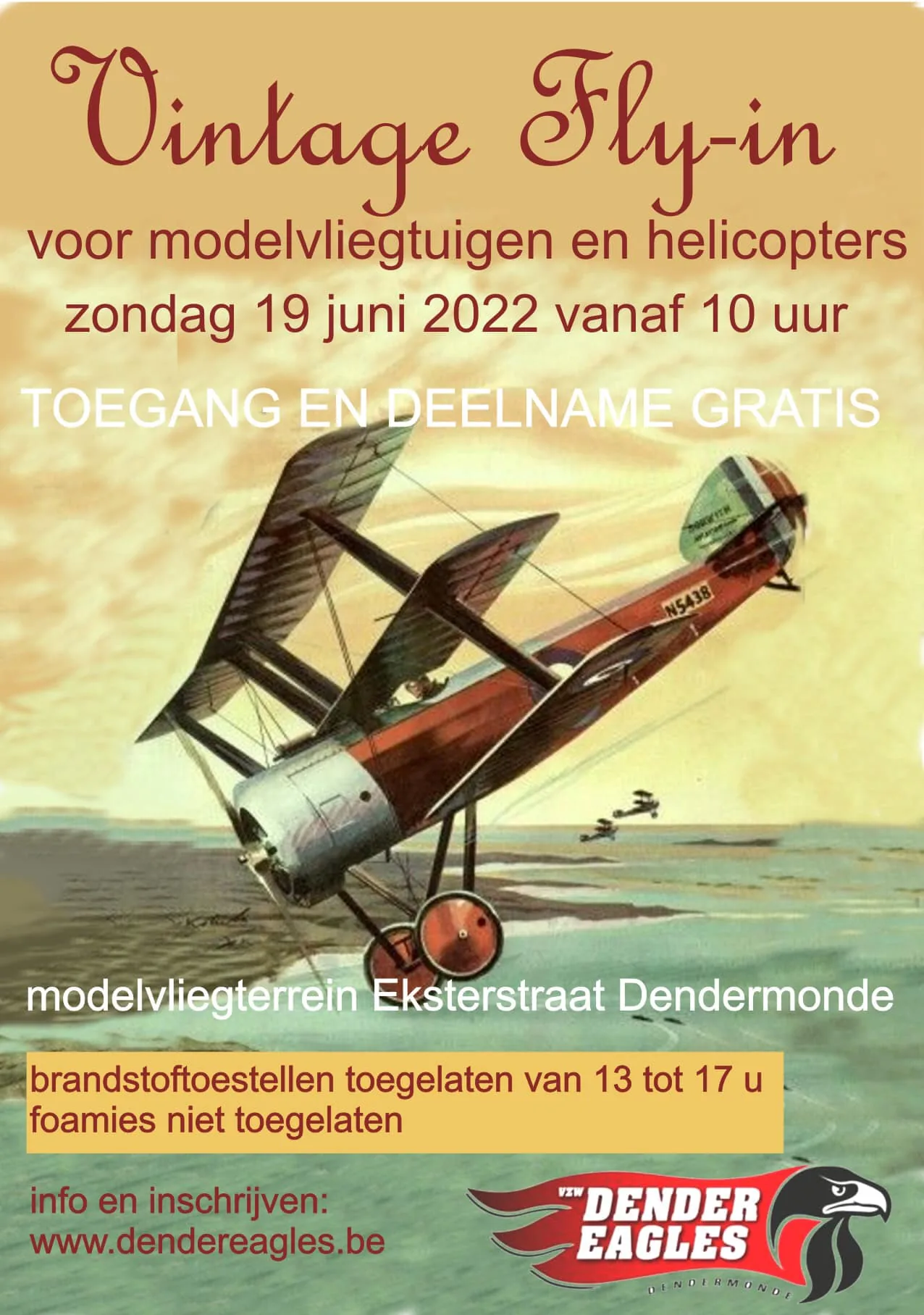 Affiche van de Vintage Fly-in 2023